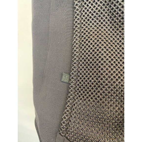 Lululemon The Spaces In-Between Mesh Vest Black Hooded Full Zip Size 6 Medium - Picture 4 of 5